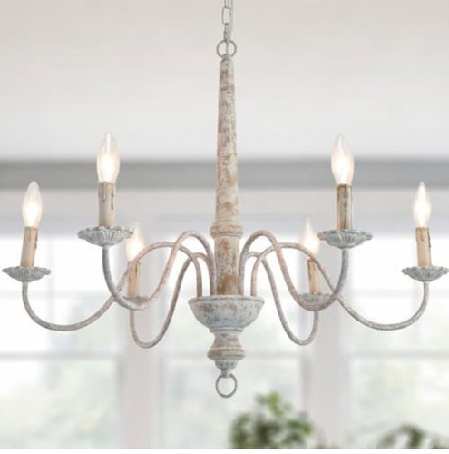 Light rustic wood - 6-light,