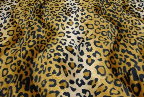 Faux fur leopard gold velboa - leopard,