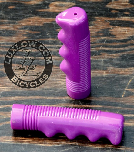 Purple bike grips vintage - bike,
