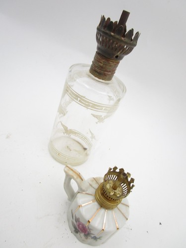 Vintage oil lamps porcelain - 2,
