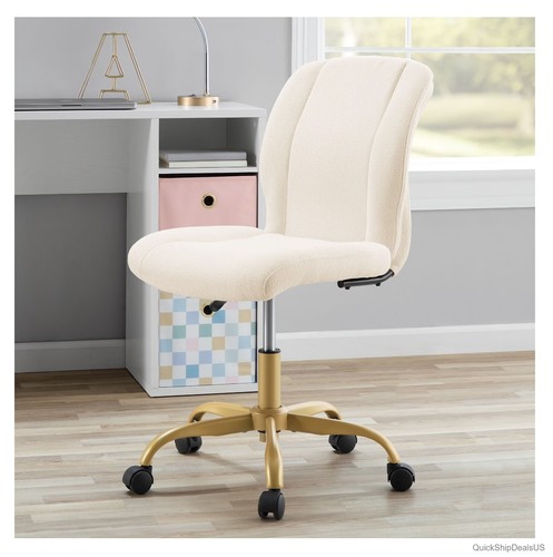 Cream bouclé armless - armless, office