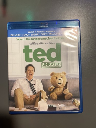 Ted unrated blu ray dvd - ted, blu-ray