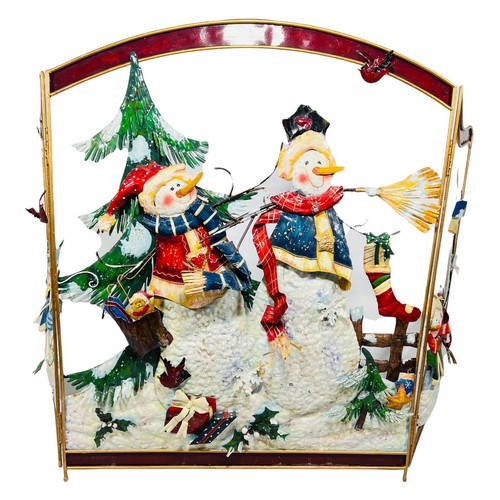 Christmas metal fireplace - christmas,