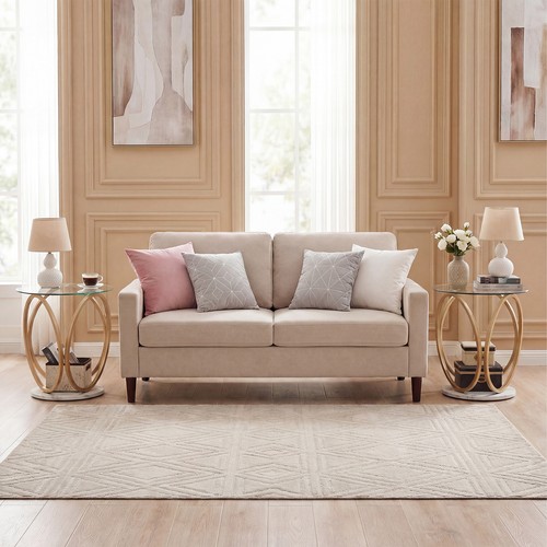 2pcs round end table faux - round,