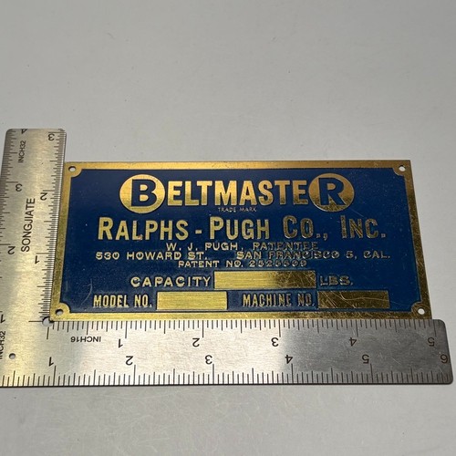 Vtg brass beltmaster ralphs - brass,