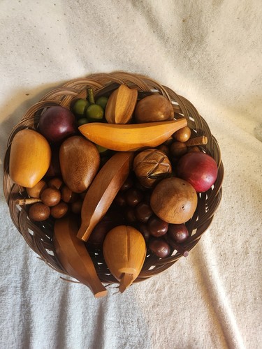 Vintage monkey pod wood fruit - pod,