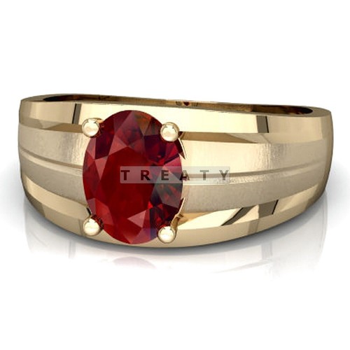 Ruby oval cut - ruby, with