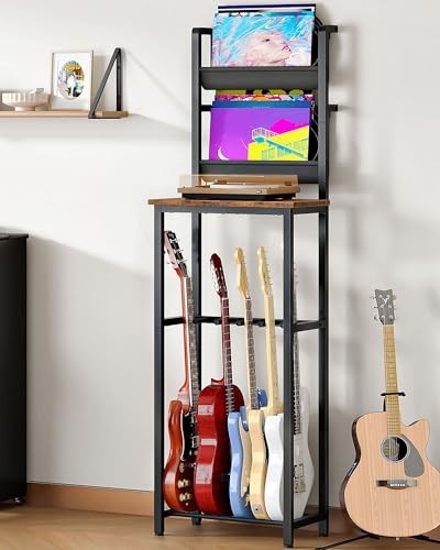 Guitar and record player - record,