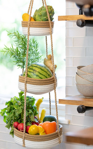 Hanging basket macrame fruit - hanging,