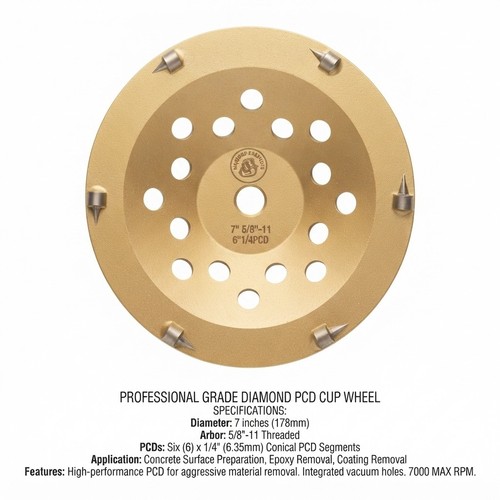 Pcd cup wheel for concrete - wheel,