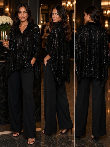 Zara black sequin - zara,