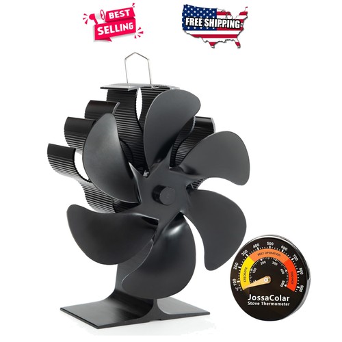 Wood stove fan heat - stove, 6