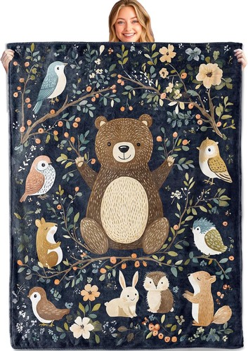Woodland animal throw - animal,