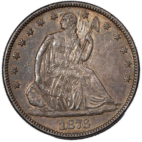 1876 seated liberty half - 1876-p,