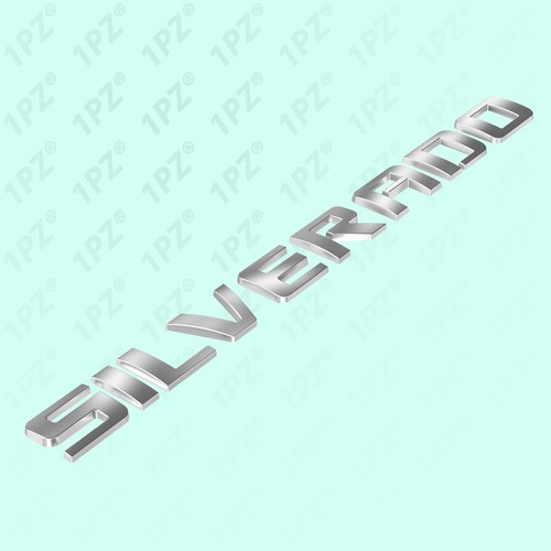 Silver tailgate letters rear - silver,