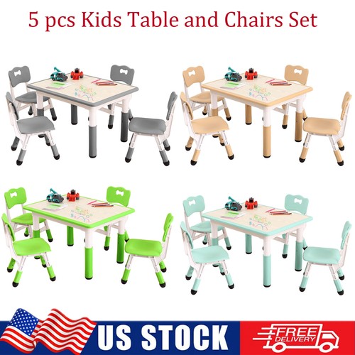 Kids table and chairs set - table,