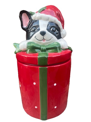 Christmas cute french bull dog - french,