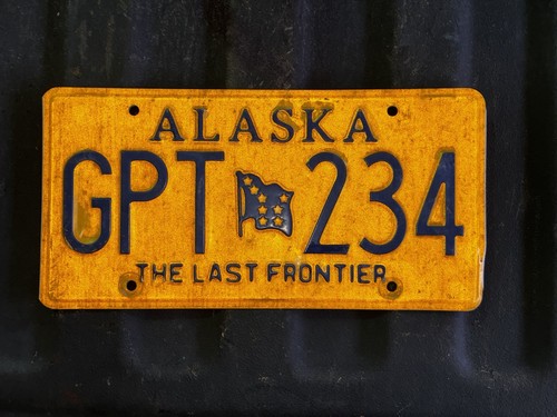 Vintage alaska license plate - vintage,