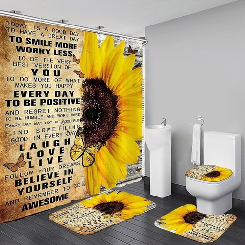 4pcs shower curtain sets - shower,