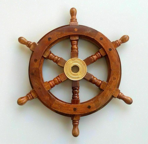 Nautical wooden ship steering - ship,