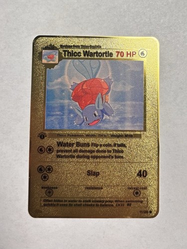 Thicc wartortle gold - wartortle, metal
