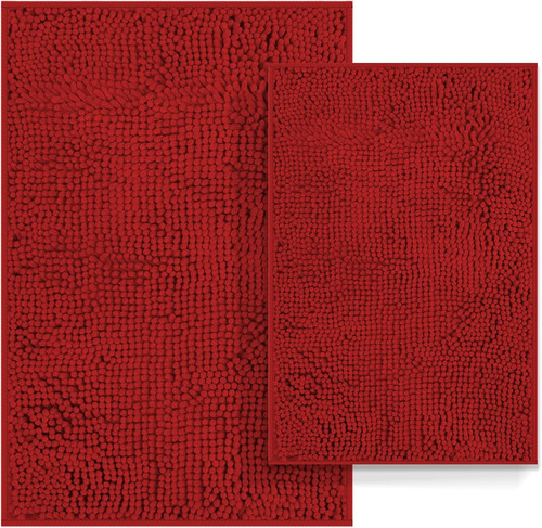 Red bathroom rugs - bathroom, set