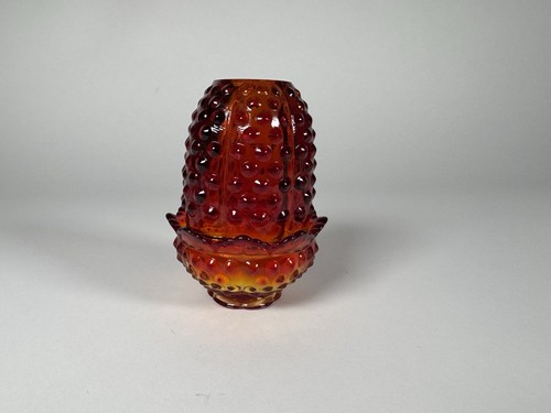 Amberina hobnail fenton fairy - amberina,