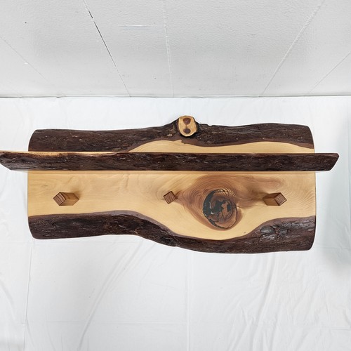 Live edge wood hand - hand, wall