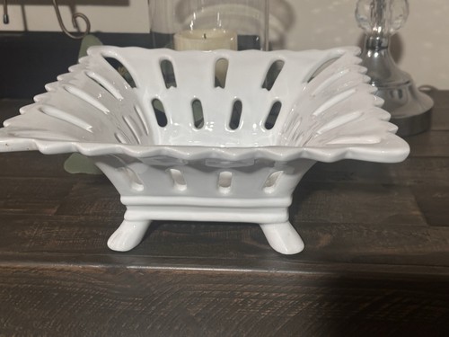 Ceramic woven basket 6 - ceramic,