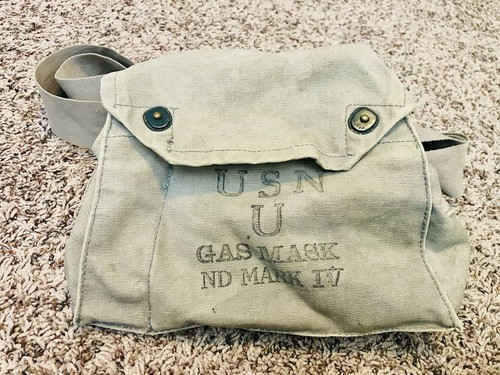 Ww2 navy gas mask canvas - us,