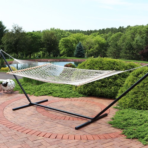 Double cotton rope hammock - cotton,
