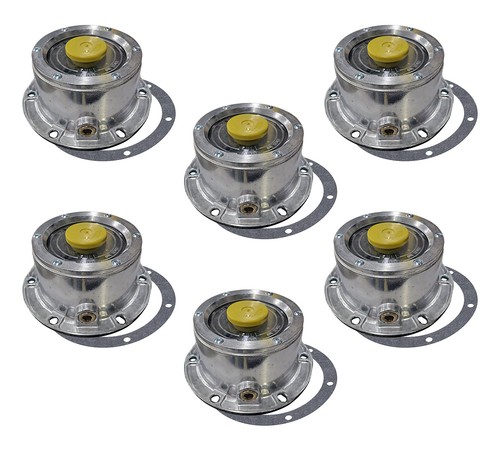 6pcs trailer hub cap yellow - 6pcs,