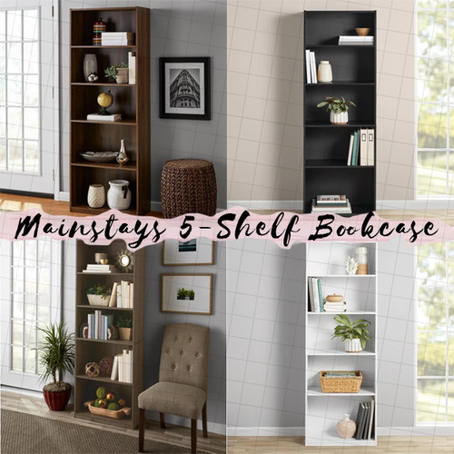 Mainstays shelf bookcase - 5-shelf,