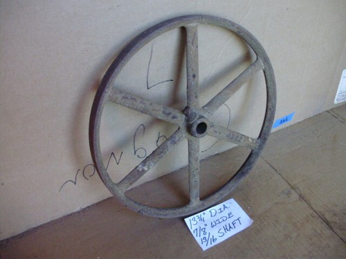 Vintage flat belt pulley - flat,