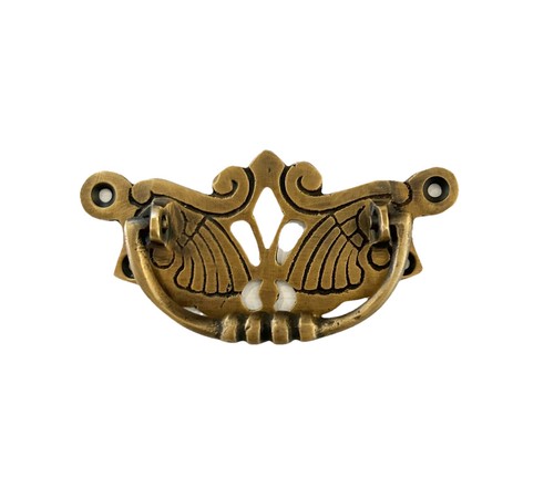 Vintage brass drawer pulls - drawer,
