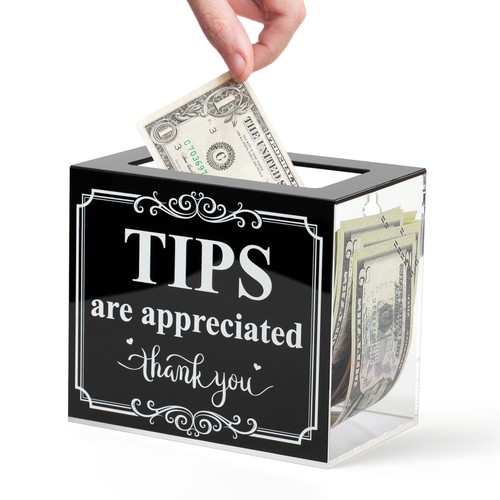 Acrylic tip jar for - tip,