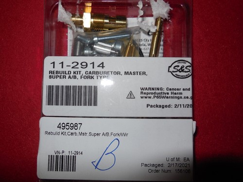 Master carb rebuild - carb, kit