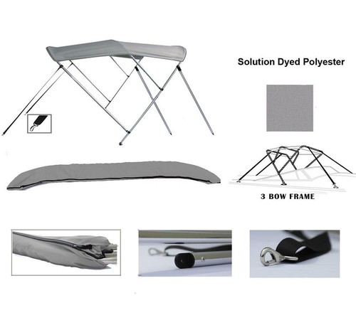 Bow aluminum bimini top - 3-bow,