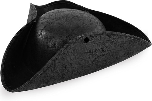 Black pirate hat women - black, tricorn