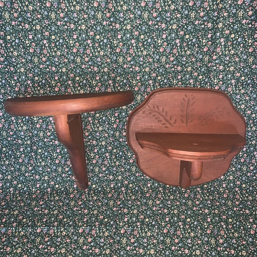 Vtg wood wall shelves - wood,
