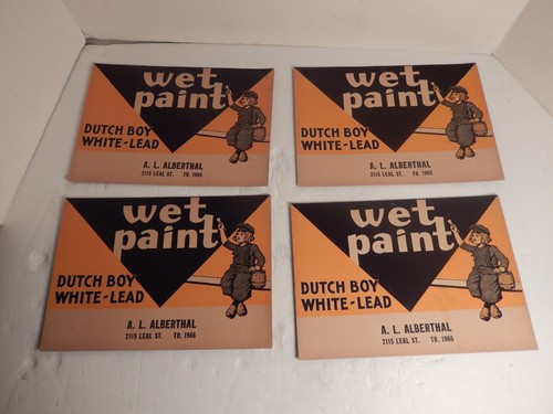 Vintage 1930 wet paint sign - vintage,