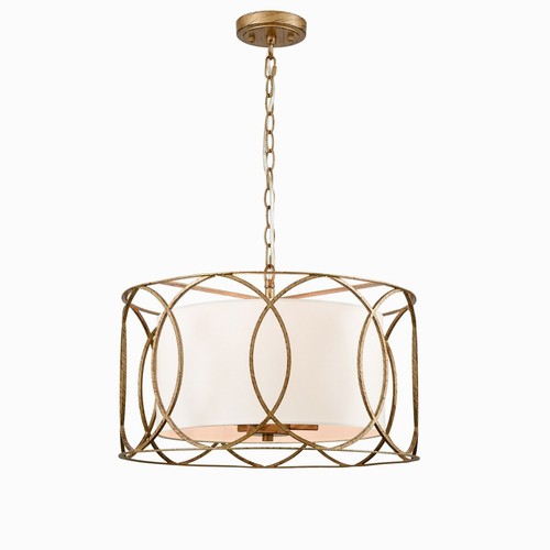 Brass drum pendant light - pendant,