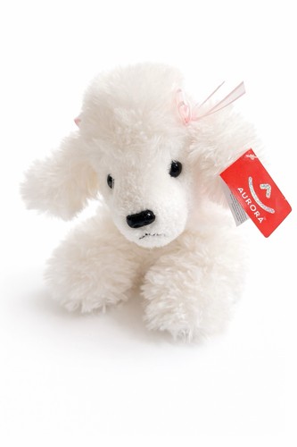 Aurora white poodle plush - poodle,
