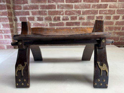 Vintage wooden folding camel - vintage,