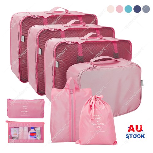 8pcs travel luggage organiser - travel,