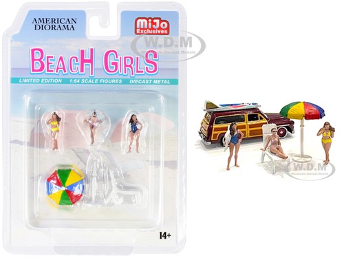 Beach girls pc diecast - girls", 5