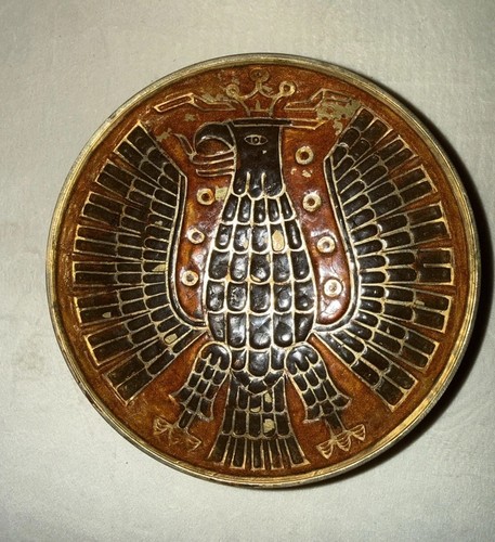 Vintage brass enamel - brass, made