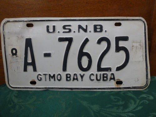 Vintage gtmo license plate - gtmo,