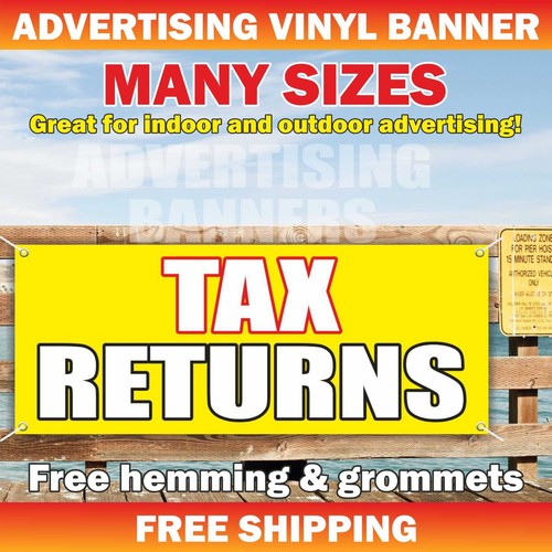 Tax returns advertising banner - tax,