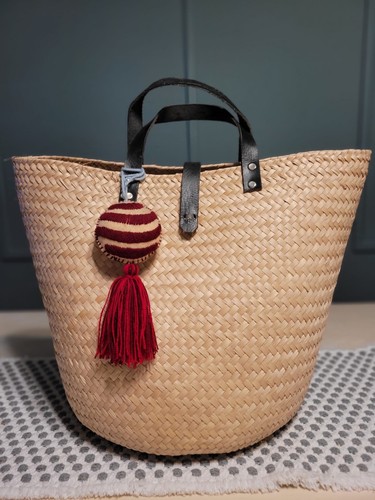 Handmade mexican palm handbag - palm,